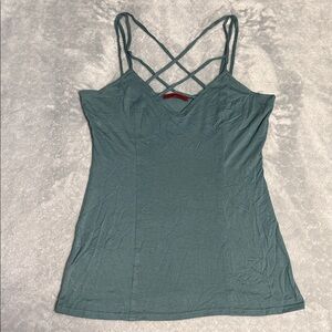Chic Teal Crisscross Camisole